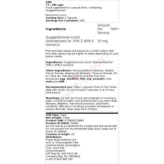 San T3 180 capsules San